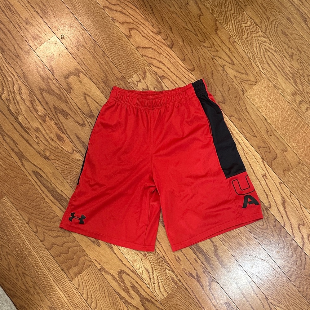 Under Armour Men's Athletic Shorts in Red and Black